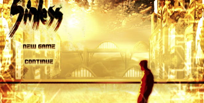 sinless mobile game title screen